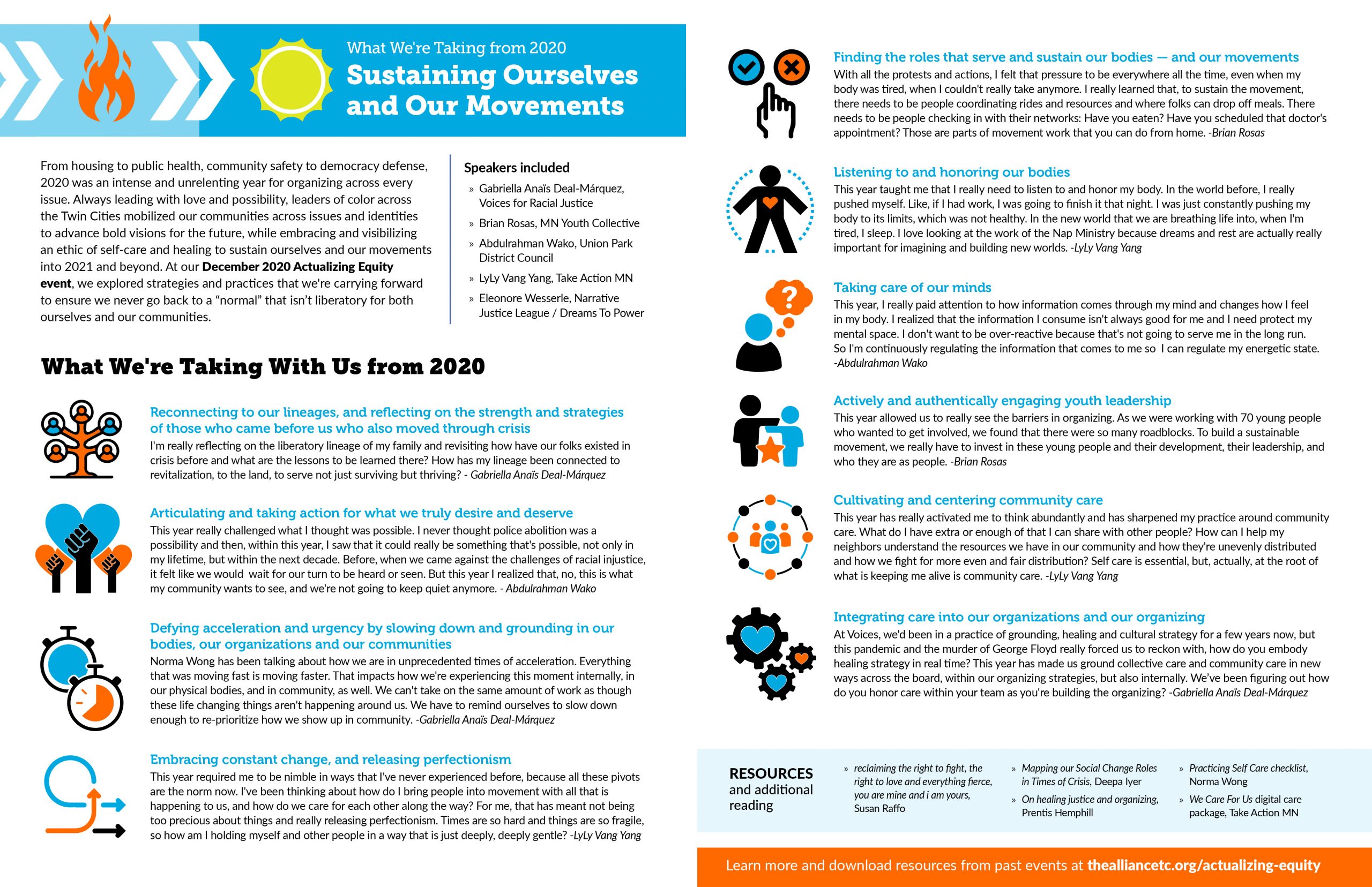 Actualizing Equity Recap: Sustaining Ourselves & Our Movements • The  Alliance